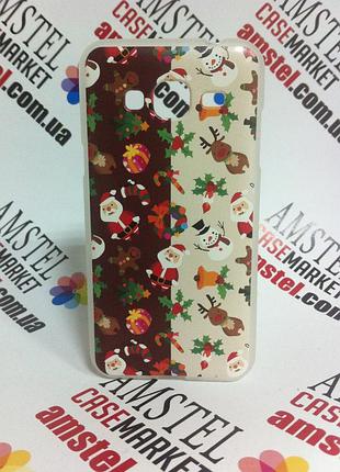 Силиконовый чехол для samsung galaxy j3 j300 с картинкой рождество