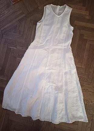 Платье макси из льна