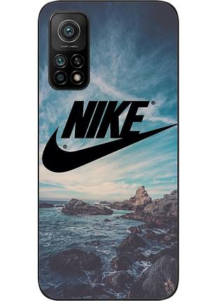 Силиконовый чехол для xiaomi mi 10t с картинкой логотип nike