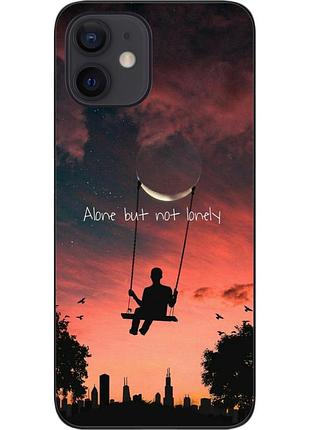 Силиконовый чехол бампер для iphone 12 mini с картинкой надпись