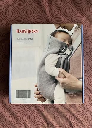 Babybjorn baby carrier mini 3d jersey темно-сірий