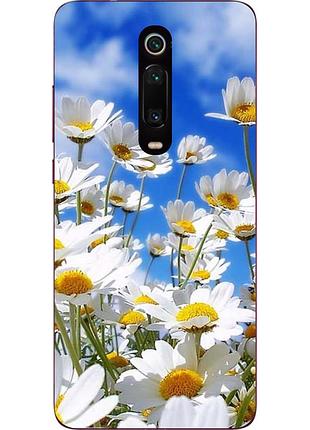 Силіконовий чохол бампер для xiaomi mi 9t / k20 / mi 9t pro / k20 pro з картинкою ромашки