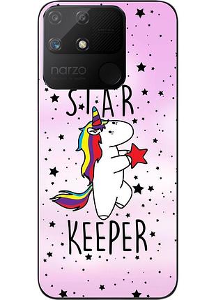 Силиконовый чехол бампер epik для realme narzo 50a с картинкой единорожек