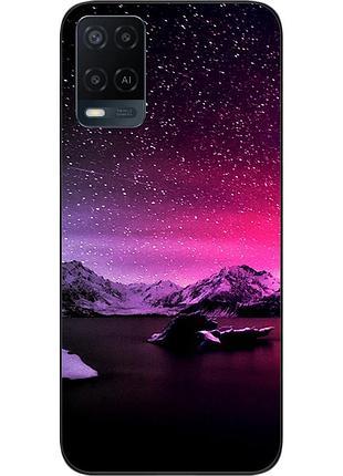 Силиконовый чехол бампер для oppo a54 с картинкой звезды