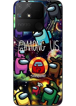 Силиконовый чехол epik для realme narzo 50a с картинкой among us среди нас