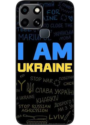 Силіконовий чохол epik для infinix smart 6 з картинкою україна написи
