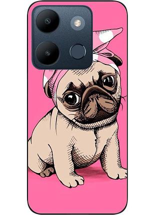 Силіконовий чохол epik для infinix smart 7 з картинкою мопс