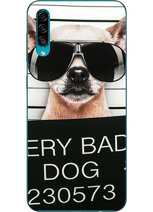 Чехол силиконовый для samsung a30s galaxy a307f с картинкой bad dog