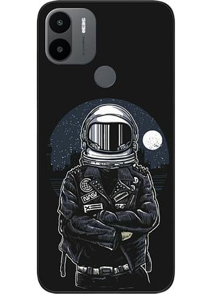 Силиконовый чехол бампер для xiaomi redmi a1 plus с картинкой космонавт и луна