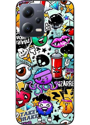 Силиконовый чехол для xiaomi poco x5 5g с картинкой стикеры
