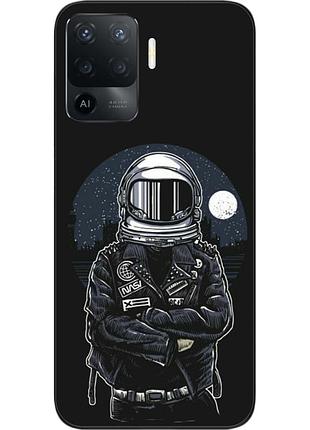 Силиконовый чехол бампер epik для oppo a94 4g с картинкой космонавт и луна