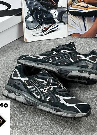 Кросівки чоловічі asics gel-nyc graphite grey gore-tex термо чорно-сірі
