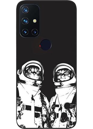 Силіконовий чохол бампер epik для oneplus nord n10 5g з картинкою космонавти котів