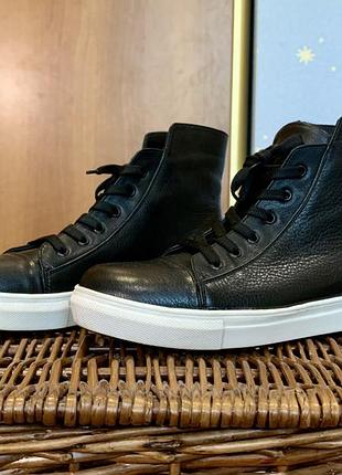 Жіночі кеди шкіряні ditas fashion чорні, 39 р.