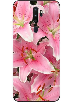 Силіконовий чохол для oppo a9 2020 з картинкою лілії