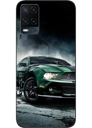 Силиконовый чехол для oppo a54 с картинкой мустанг