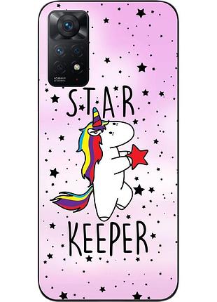 Силиконовый чехол бампер для xiaomi redmi note 11 pro с картинкой единорожек
