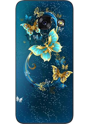 Чохол силіконовий для samsung a7 2017 galaxy a720 з картинкою метелики