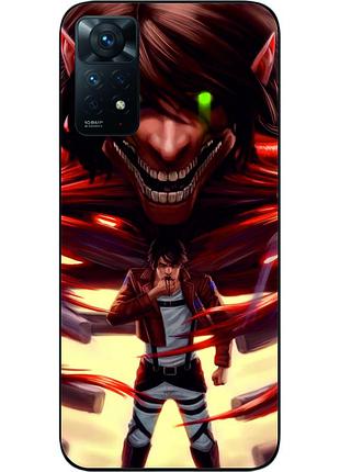 Силиконовый чехол для xiaomi redmi note 11 pro с картинкой атака титанов