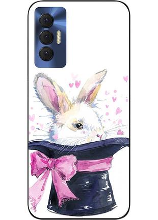 Чехол силиконовый для tecno spark 8p с картинкой кролик