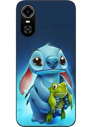 Силиконовый чехол бампер для zte blade a31 plus с картинкой стич