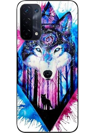 Силиконовый чехол epik для oppo a54 5g с картинкой красивый волк