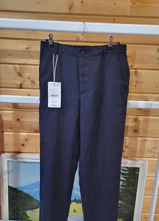Льяные подростковые брюки штаны zara