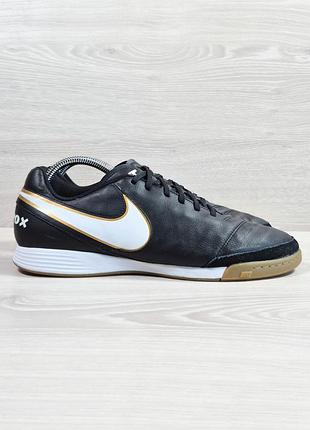Кожаные футзалки nike tiempox genio ii leather ic оригинал, размер 44.5 (бампы)