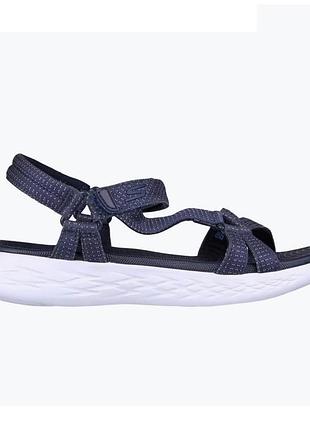 Skechers сині сандліі на платформі на липучці зручні