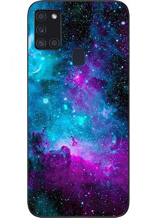Силиконовый чехол для samsung a21s galaxy a217f с картинкой космос