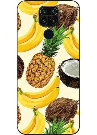 Силиконовый чехол бампер для xiaomi redmi note 9 с картинкой фрукты