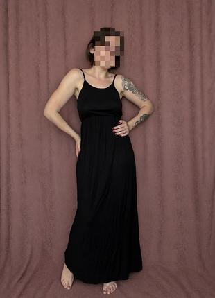 Чорна довга сукня h&m basic