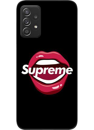 Силиконовый чехол для samsung a72 galaxy a725f с картинкой губы supreme