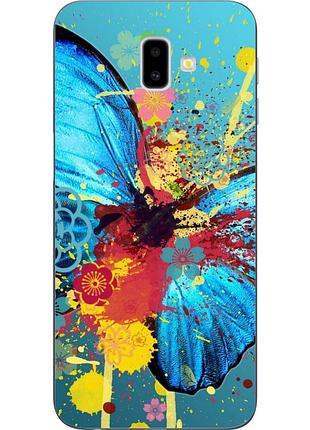 Бампер силіконовий чохол для samsung galaxy j6 plus 2018 з картинкою метелик