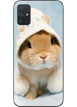 Силіконовий чохол бампер для samsung a71 galaxy a715f з картинкою зайчик