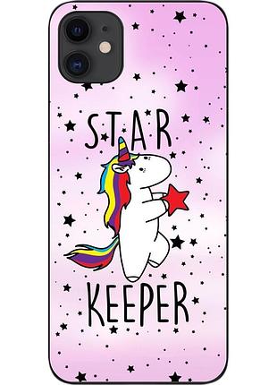 Силиконовый чехол бампер для iphone 11 с картинкой единорожек