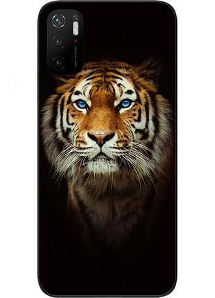 Силіконовий чохол для xiaomi poco m3 pro з картинкою тигр