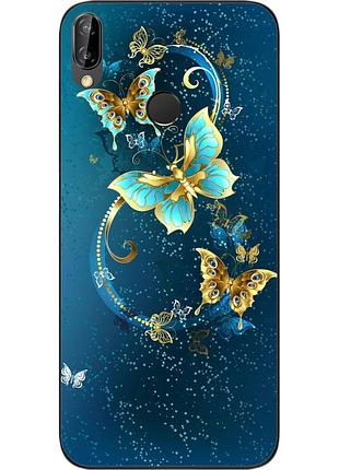 Чехол силиконовый для huawei p20 lite с картинкой бабочки