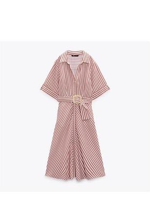 Плаття сорочка zara льон віскоза