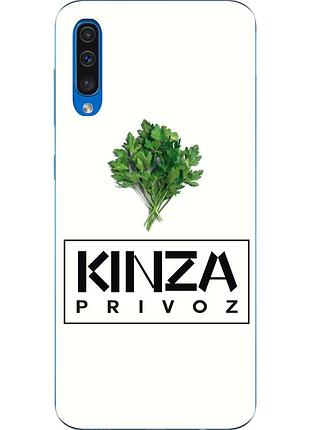 Антибрендовый силіконовий чохол для samsung galaxy a50 2019 a505f з картинкою kinza privoz
