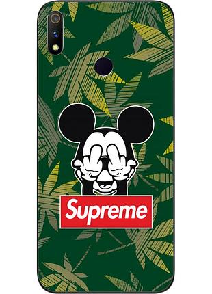 Силіконовий чохол для realme 3 pro з картинкою міккі supreme