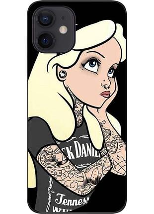 Силиконовый чехол бампер для iphone 12 mini с картинкой золушка