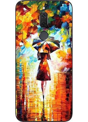 Бампер силіконовий чохол для huawei mate 10 lite з картинкою під дощем