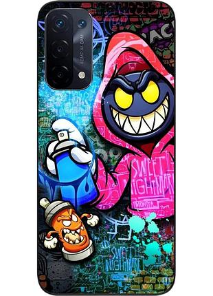 Силиконовый чехол бампер epik для oppo a54 5g с картинкой художник граффити