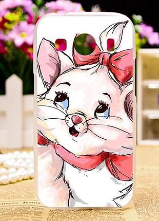 Чохол з принтом (силікон) для samsung galaxy ace 4 g313 кішечка