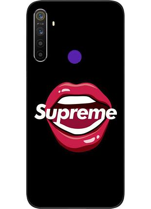 Силиконовый чехол для realme 6i с картинкой губы supreme