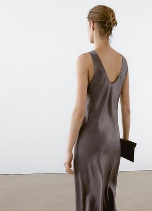 Льняное платье massimo dutti новые коллекции 5