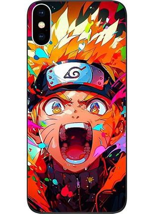 Силиконовый чехол epik для iphone xs max с картинкой наруто узумаки арт