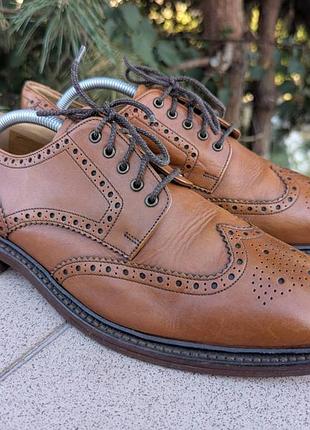 Мужские коричневые туфли броги loake chester england