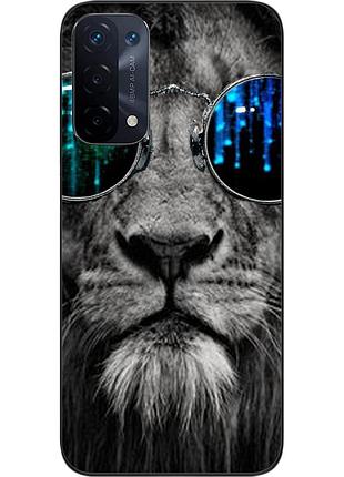 Силиконовый чехол epik для oppo a54 5g с картинкой лев в очках